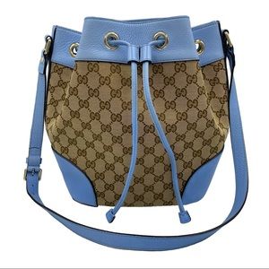 Gucci GG Monogram calfskin bucket bag
